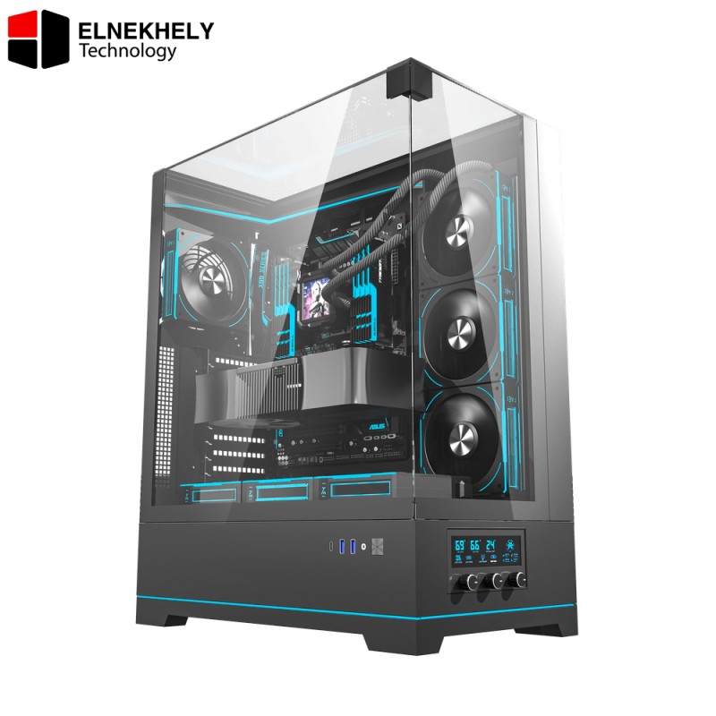 darkflash DY450L Pro Black ATX Case – Smart Monitoring Full-Tower