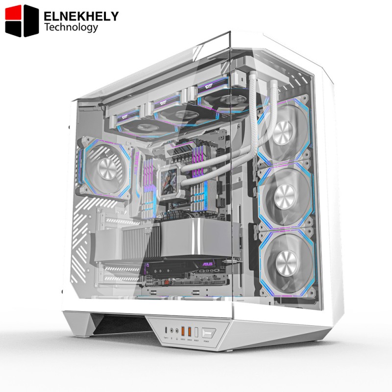 darkflash DY470 White ATX Case – 270° Panoramic Glass Edition darkflash DY470 White ATX Case – 270° Panoramic Glass Edition