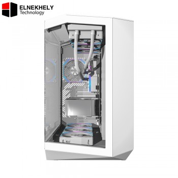 darkflash DY470 White ATX Case – 270° Panoramic View – Dual 360mm Radiator Support darkflash DY470 White ATX Case – 270° Panoramic View – Dual 360mm Radiator Support