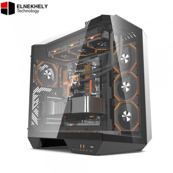 DY470 ATX PC Case – Mid Tower Gaming Chassis, High Airflow Design, Tempered Glass Side Panel, Multi-Fan & Liquid Cooling Support