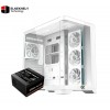 Xigmatek Crystal Storm Arctic V2 E-ATX Case + Valkyrie 750W 80+ Bronze PSU - White Xigmatek Crystal Storm Arctic V2 E-ATX Case + Valkyrie 750W 80+ Bronze PSU - White