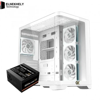 Xigmatek Crystal Storm Arctic V2 E-ATX Case + Valkyrie 750W 80+ Bronze PSU - White