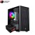 XIGMATEK Amun Micro Tower Case with 3 ARGB PWM Fans & X-Power 650W 80 Plus PSU – EN90427, Black