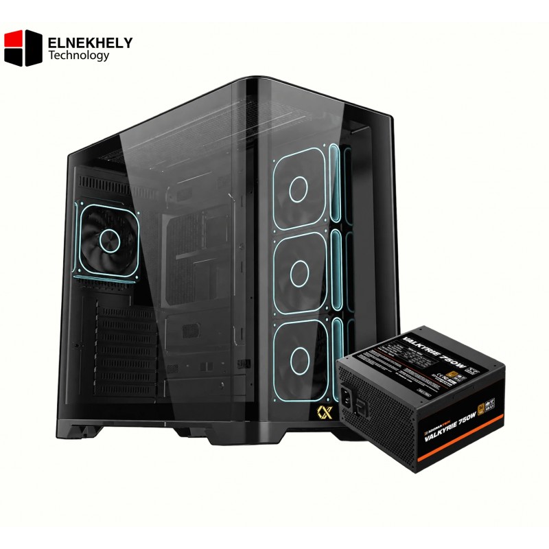 Xigmatek Crystal Storm V2 E-ATX Case + Valkyrie 750W 80+ Bronze PSU - Black