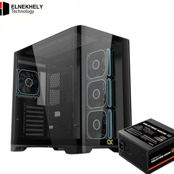 Xigmatek Crystal Storm V2 E-ATX Case + Valkyrie 850W 80+ Bronze PSU - Black
