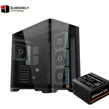 Xigmatek Crystal Storm V2 E-ATX Case + Valkyrie 850W 80+ Bronze PSU - Black