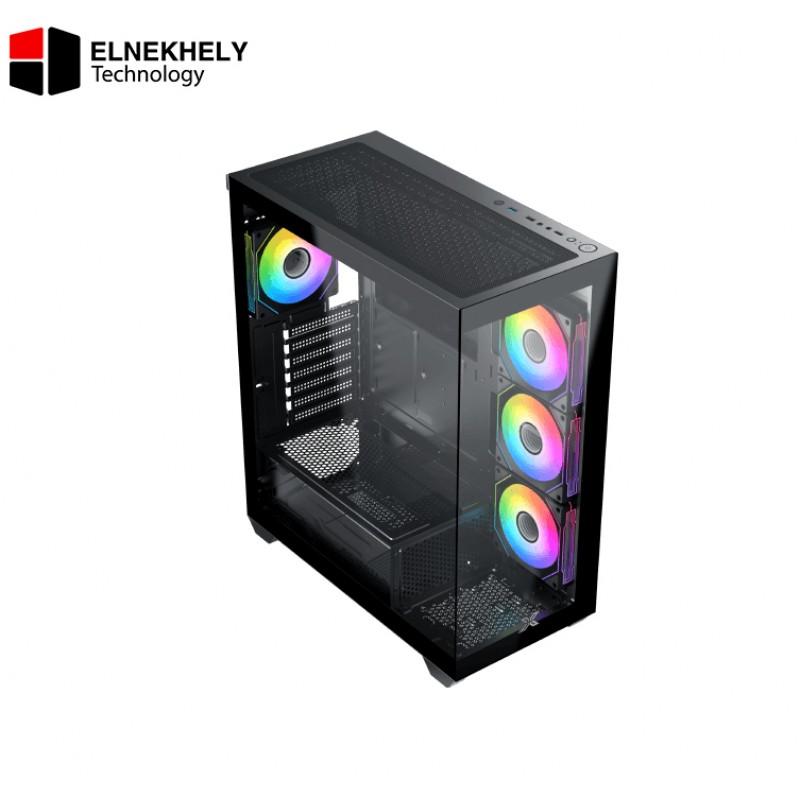 Xigmatek Blast ARGB Super Tower PC Case with Pre-Installed X-Power 750W 80 Plus White Power Supply, E-ATX Support, Tempered Glass Side Panel, High Airflow Design