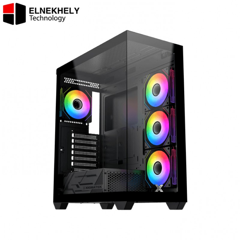 Xigmatek Blast ARGB Super Tower PC Case with Pre-Installed X-Power 750W 80 Plus White Power Supply, E-ATX Support, Tempered Glass Side Panel, High Airflow Design