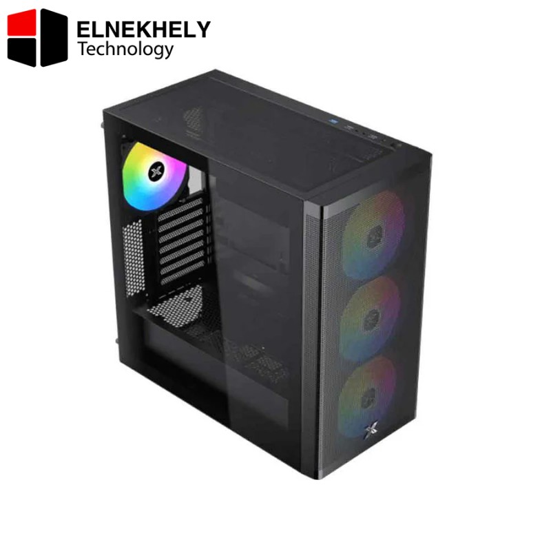 Xigmatek Osiris ARGB Super Tower Case with 4x140mm Fans & Asgard 850W 80+ Bronze PSU – BTF Design