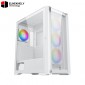 Xigmatek Zoser Arctic ARGB – High-Performance E-ATX Super-Mid Tower, 4x ARGB Fans Pre-installed, 185mm CPU Clearance