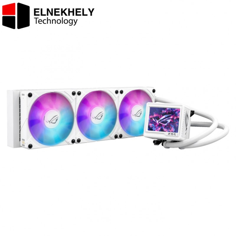 ROG RYUJIN III 360 ARGB Extreme White Edition 3.5" LCD Display 3x Magnetic Daisy-chainable Fans