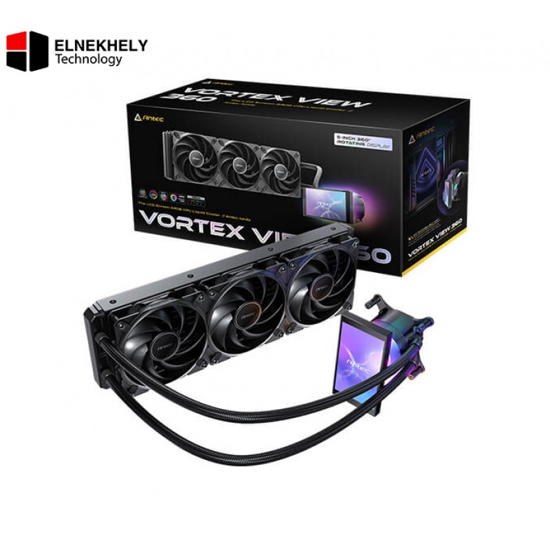 Antec Vortex View 360 AIO Liquid CPU Cooler – 5-inch IPS Display, 3x120mm PWM Fans, Intel LGA 1851/1700 & AMD AM5 Antec Vortex View 360 AIO Liquid CPU Cooler – 5-inch IPS Display, 3x120mm PWM Fans, Intel LGA 1851/1700 & AMD AM5