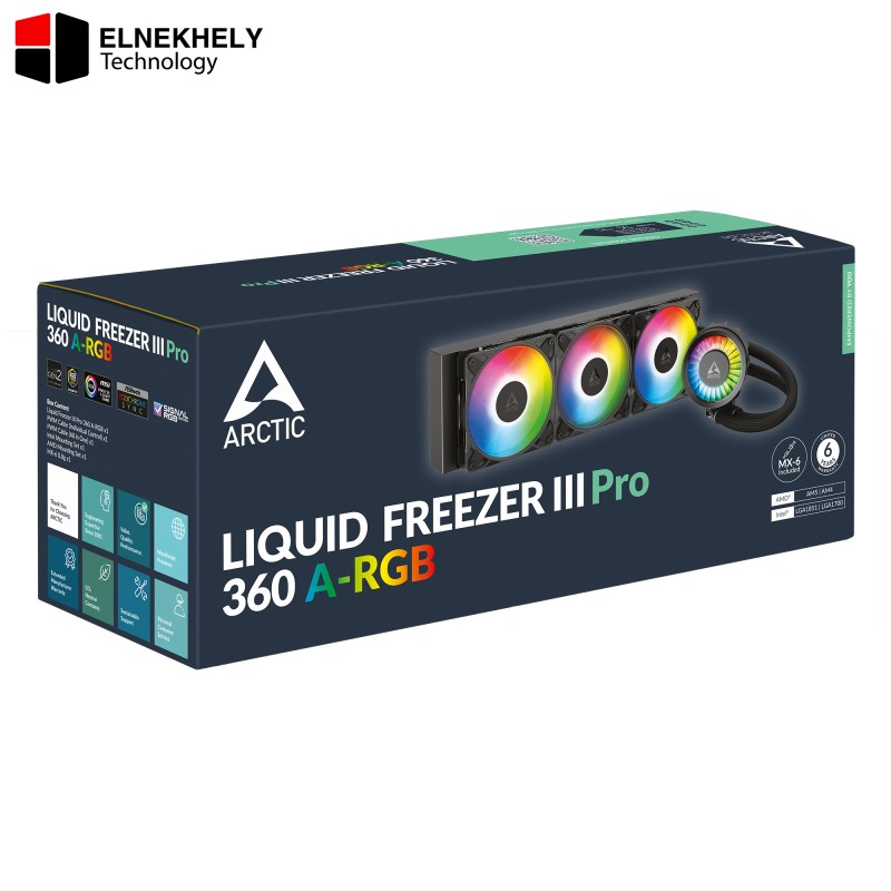 ARCTIC Liquid Freezer III Pro 360 A-RGB Liquid CPU Cooler – 360mm Radiator, VRM Fan, Intel LGA 1851/1700 & AMD AM5 ARCTIC Liquid Freezer III Pro 360 A-RGB Liquid CPU Cooler – 360mm Radiator, VRM Fan, Intel LGA 1851/1700 & AMD AM5