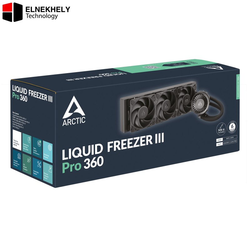 Arctic Liquid Freezer III Pro 360 Black AIO Liquid CPU Cooler 3x P12 Pro PWM Fans Arctic Liquid Freezer III Pro 360 Black AIO Liquid CPU Cooler 3x P12 Pro PWM Fans