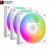 ID-COOLING AS-120 ARGB-W TRIO Durable Hydraulic Bearing 120mm PWM Fans (3-Pack White)