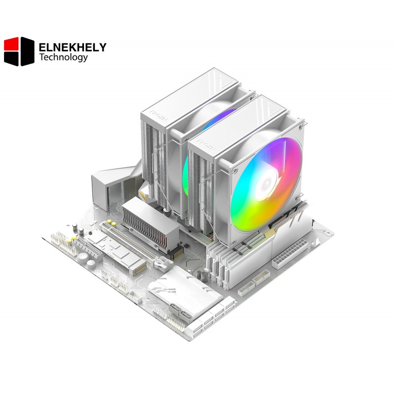 ID-COOLING FROZN A620 PRO XE ARGB Snow 6 Heatpipe Dual Tower 2x120mm Hydraulic Bearing White CPU Air Cooler ID-COOLING FROZN A620 PRO XE ARGB Snow 6 Heatpipe Dual Tower 2x120mm Hydraulic Bearing White CPU Air Cooler
