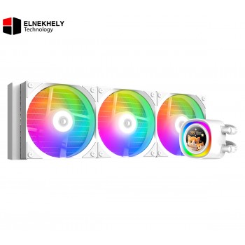 ID-COOLING FX360 LCD Gen 7 Pro Pump ARGB White Liquid CPU Cooler