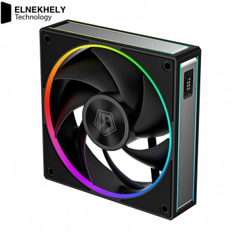 ID-COOLING MF-1230 ARGB-K TRIO Dual Ball Bearing Magnetic Connection 30mm Thickened Frame PWM Fans (3-Pack Black)