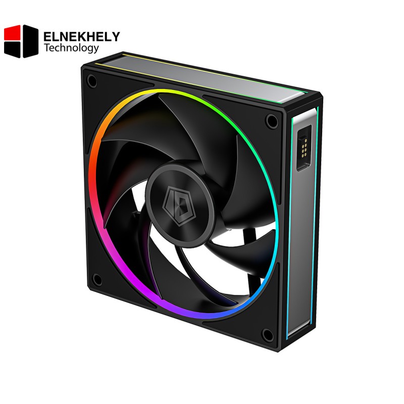 ID-COOLING MF-1230 ARGB-K TRIO Dual Ball Bearing Magnetic Connection 30mm Thickened Frame PWM Fans (3-Pack Black) ID-COOLING MF-1230 ARGB-K TRIO Dual Ball Bearing Magnetic Connection 30mm Thickened Frame PWM Fans (3-Pack Black)