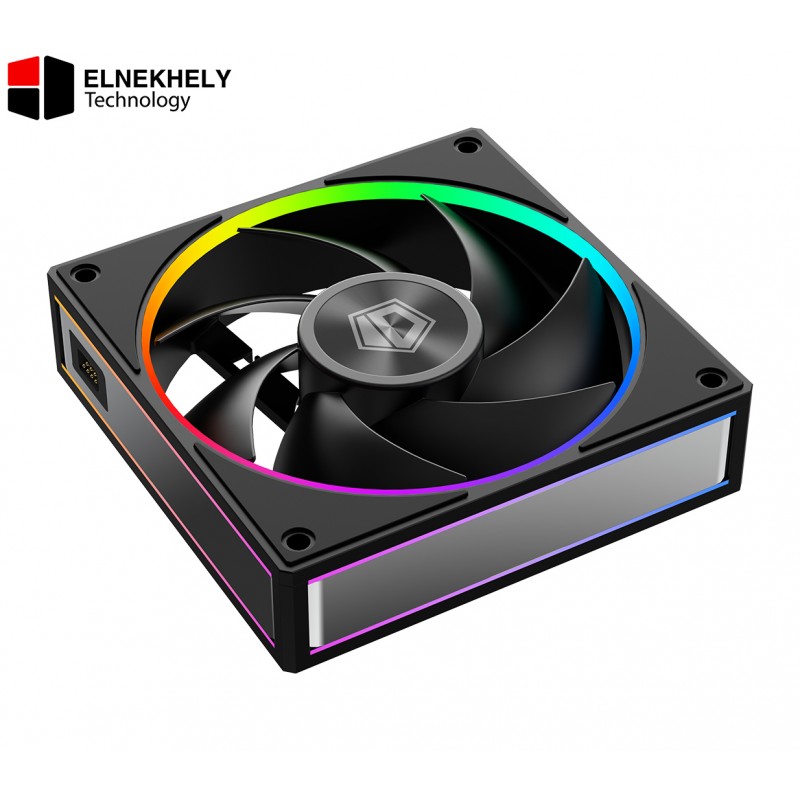 ID-COOLING MF-1230 ARGB-K TRIO Dual Ball Bearing Magnetic Connection 30mm Thickened Frame PWM Fans (3-Pack Black) ID-COOLING MF-1230 ARGB-K TRIO Dual Ball Bearing Magnetic Connection 30mm Thickened Frame PWM Fans (3-Pack Black)