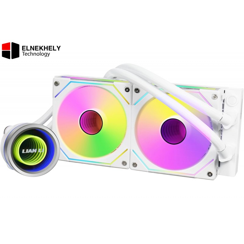 Lian Li Galahad II Trinity SL-INF 240mm AIO Liquid CPU Cooler with UNI Fan SL Infinity – White High Performance RGB Cooling