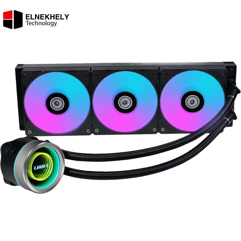Lian Li GA2P36B 360MM Black AIO Liquid CPU Cooler – 4200 RPM Pump, Double Wave Radiator, 3x 120MM High-Speed Fans, Fluid Dynamic Bearing, AM5 & LGA1700 Compatible