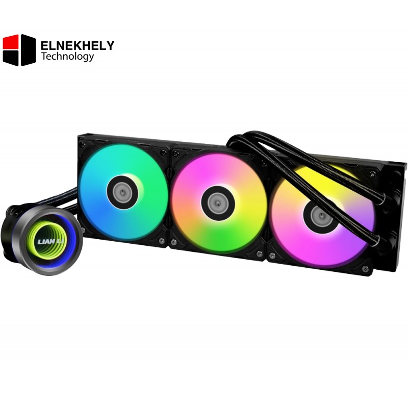 Lian Li GA2P36B 360MM Black AIO Liquid CPU Cooler – 4200 RPM Pump, Double Wave Radiator, 3x 120MM High-Speed Fans, Fluid Dynamic Bearing, AM5 & LGA1700 Compatible