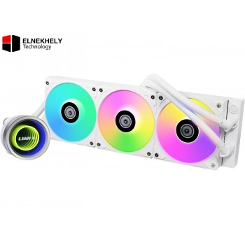 Lian Li GA2P36B 360MM ( White ) AIO Liquid CPU Cooler – 4200 RPM Pump, Double Wave Radiator, 3x 120MM High-Speed Fans, Fluid Dynamic Bearing, AM5 & LGA1700 Compatible