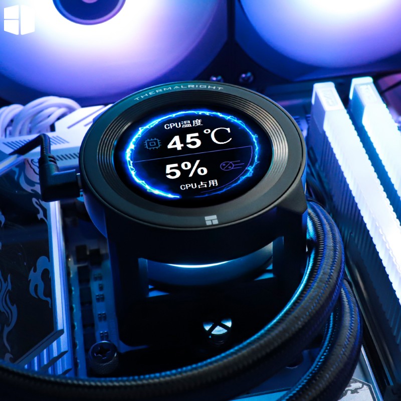 Thermalright Core Vision 360 Black ARGB Liquid Cooler 2.73 inch LCD Display 3x TL-E12B-S V2 Fans