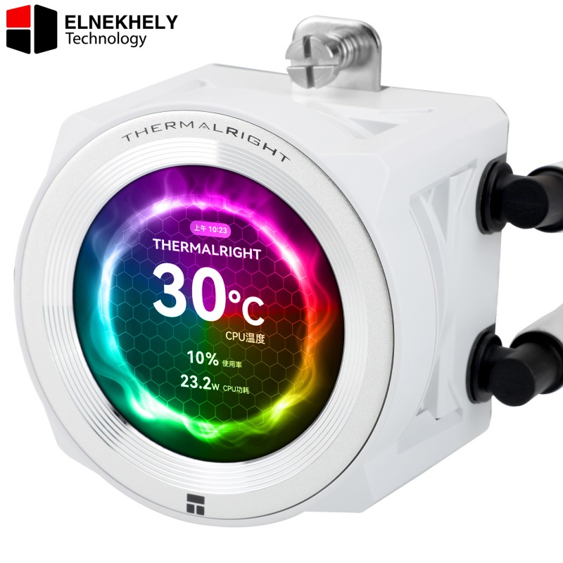 Thermalright Core Vision 360 White ARGB Liquid Cooler 2.73 inch LCD Display 3x TL-E12W-S V2 Fans Thermalright Core Vision 360 White ARGB Liquid Cooler 2.73 inch LCD Display 3x TL-E12W-S V2 Fans