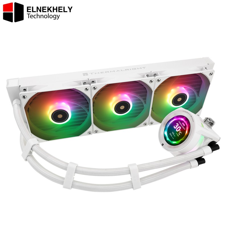 Thermalright Core Vision 360 White ARGB Liquid Cooler 2.73 inch LCD Display 3x TL-E12W-S V2 Fans Thermalright Core Vision 360 White ARGB Liquid Cooler 2.73 inch LCD Display 3x TL-E12W-S V2 Fans