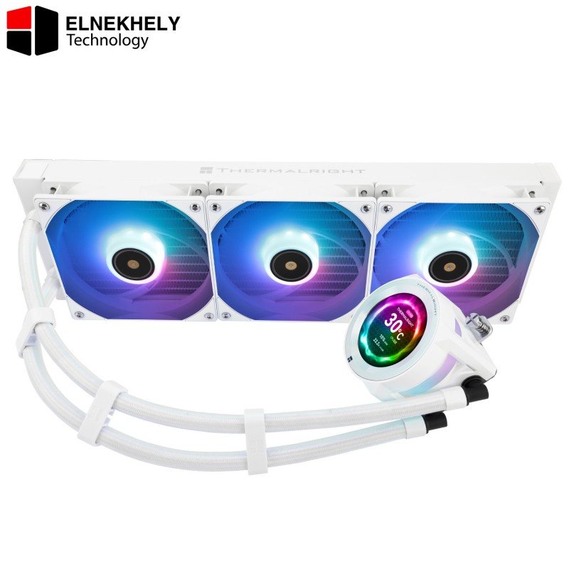 Thermalright Core Vision 360 White ARGB Liquid Cooler 2.73 inch LCD Display 3x TL-E12W-S V2 Fans Thermalright Core Vision 360 White ARGB Liquid Cooler 2.73 inch LCD Display 3x TL-E12W-S V2 Fans