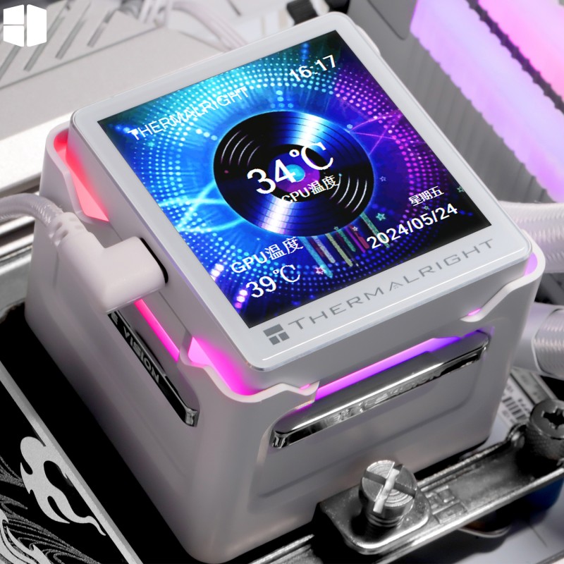 Thermalright Elite Vision 360 White ARGB Liquid Cooler 2.73 inch LCD Display 3x TL-K12 PWM Fans