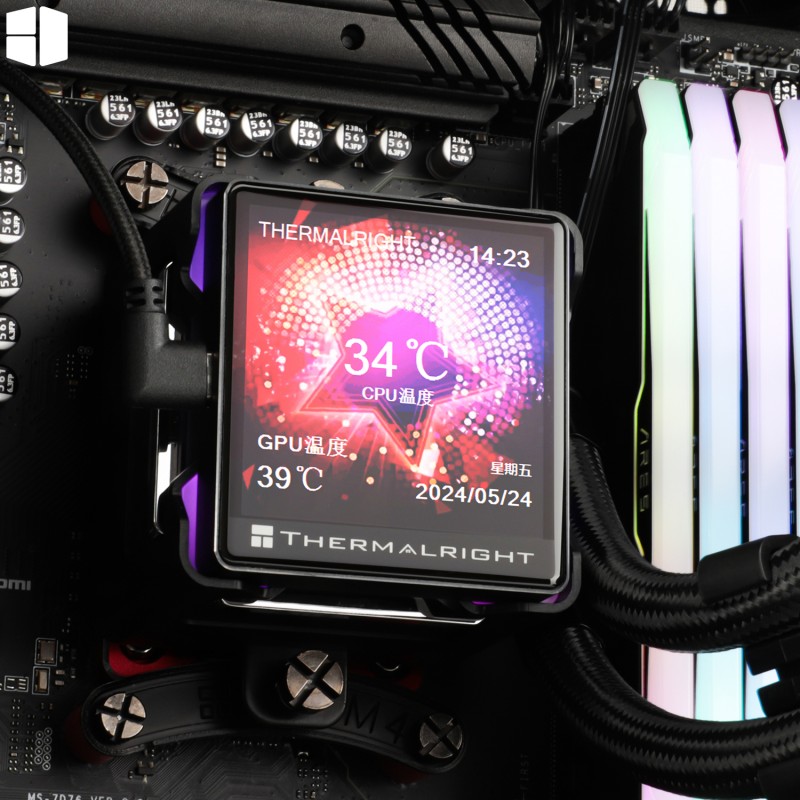 Thermalright Elite Vision 360 Black ARGB Liquid Cooler 2.73 inch LCD Display 3x TL-K12 PWM Fans Thermalright Elite Vision 360 Black ARGB Liquid Cooler 2.73 inch LCD Display 3x TL-K12 PWM Fans