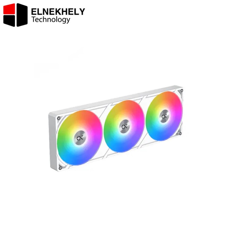 Xigmatek Connect Ultra 360 Arctic ARGB Liquid CPU Cooler – 6.8 Inch Curved AMOLED Flexible Screen, 360mm Radiator, White Edition, LGA 1851 & AM5