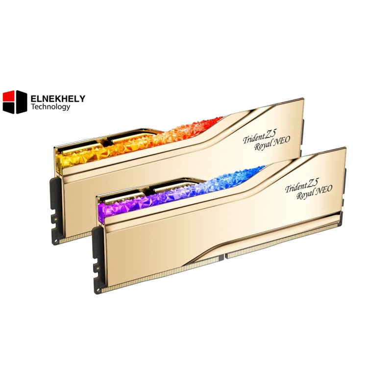 G.SKILL Trident Z5 Royal Neo DDR5 32GB (2x16GB) 8000MT/s CL38 Desktop Memory Kit – AMD EXPO Overclocking RAM, Gold Heatspreader, 1.45V High-Performance UDIMM