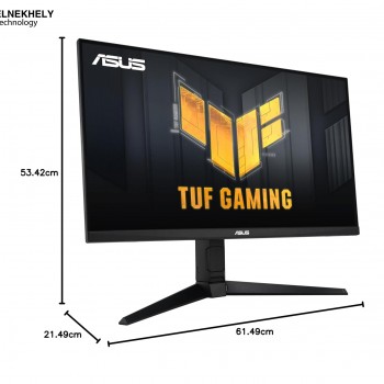 ASUS TUF Gaming VG27AQL3A 27” 2K QHD 2560x1440 Fast IPS 180Hz 1ms Gaming Monitor with HDR400, G-SYNC Compatible, FreeSync, ELMB Sync, USB Hub, Height Adjustable Stand