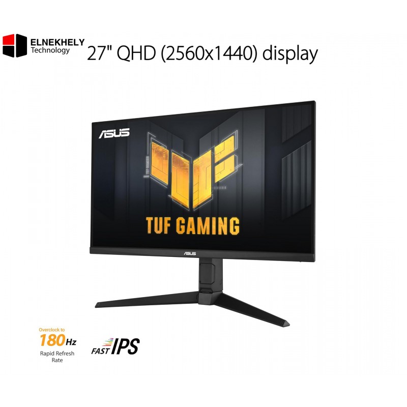 ASUS TUF Gaming VG27AQL3A 27” 2K QHD 2560x1440 Fast IPS 180Hz 1ms Gaming Monitor with HDR400, G-SYNC Compatible, FreeSync, ELMB Sync, USB Hub, Height Adjustable Stand ASUS TUF Gaming VG27AQL3A 27” 2K QHD 2560x1440 Fast IPS 180Hz 1ms Gaming Monitor with HDR400, G-SYNC Compatible, FreeSync, ELMB Sync, USB Hub, Height Adjustable Stand
