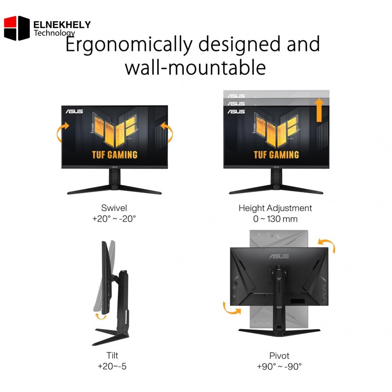 ASUS TUF Gaming VG27AQL3A 27” 2K QHD 2560x1440 Fast IPS 180Hz 1ms Gaming Monitor with HDR400, G-SYNC Compatible, FreeSync, ELMB Sync, USB Hub, Height Adjustable Stand ASUS TUF Gaming VG27AQL3A 27” 2K QHD 2560x1440 Fast IPS 180Hz 1ms Gaming Monitor with HDR400, G-SYNC Compatible, FreeSync, ELMB Sync, USB Hub, Height Adjustable Stand