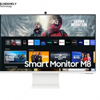 Samsung M8 CM801 Smart 32 Inch 4K UHD Monitor – VA, 60Hz, HDR10+, USB-C 65W, SlimFit Webcam, Speakers, Warm White
