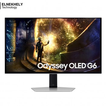 Samsung Odyssey OLED G6 G61SD 27 Inch QHD OLED Gaming Monitor | 240Hz 0.03ms | Glare-Free | FreeSync Premium Pro & G-Sync Compatible – Silver