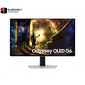 Samsung Odyssey OLED G6 G61SD 27 Inch QHD OLED Gaming Monitor | 240Hz 0.03ms | Glare-Free | FreeSync Premium Pro & G-Sync Compatible – Silver