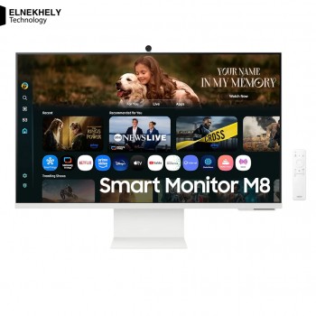 Samsung M80F S32FM801UU Smart 32 Inch 4K UHD 60Hz Monitor – Vision AI, Tizen OS, Gaming Hub, USB-C, White