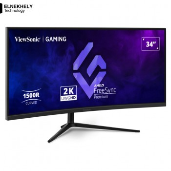 ViewSonic VX3418C-2K 34 inch UWQHD 180Hz 1500R Curved Gaming Monitor - 1ms MPRT, VA Panel, HDR10, Adaptive Sync