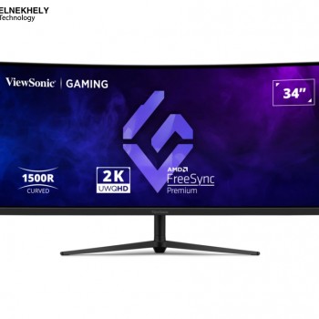 ViewSonic VX3418C-2K 34 inch UWQHD 180Hz 1500R Curved Gaming Monitor - 1ms MPRT, VA Panel, HDR10, Adaptive Sync
