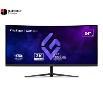 ViewSonic VX3418C-2K 34 inch UWQHD 180Hz 1500R Curved Gaming Monitor - 1ms MPRT, VA Panel, HDR10, Adaptive Sync
