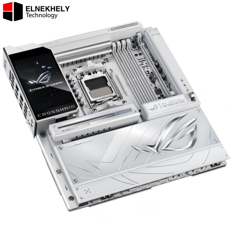 ASUS ROG Crosshair X870E Glacial E-ATX Motherboard – Dual USB4, Wi-Fi 7, Dual 10Gb LAN ASUS ROG Crosshair X870E Glacial E-ATX Motherboard – Dual USB4, Wi-Fi 7, Dual 10Gb LAN