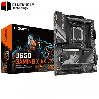 GIGABYTE B650 Gaming X AX V2 (rev. 1.0) AM5 LGA 1718 AMD B650 ATX DDR5, Triple M.2, PCIe 5.0, USB 3.2 Gen2x2 Type-C, AMD Wi-Fi 6E, Realtek 2.5GbE LAN