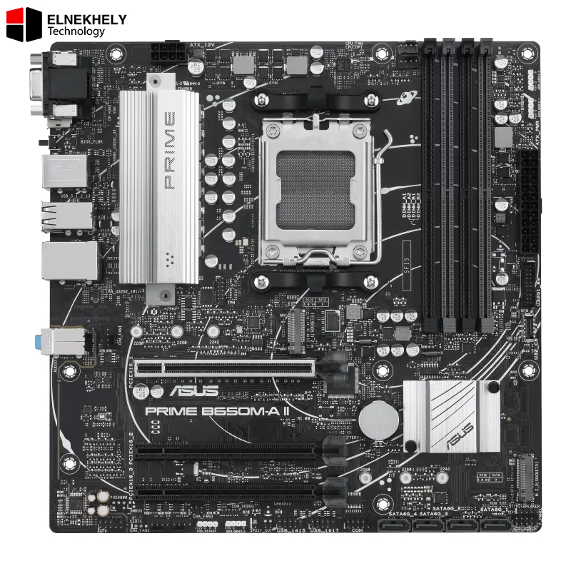 ASUS PRIME B650M-A II-CSM Micro-ATX Motherboard – DDR5, PCIe 5.0 M.2, 2.5Gb Ethernet, DisplayPort, HDMI, VGA, Rear USB 3.2 Gen 2, Front USB 3.2 Gen 1 Type-C, BIOS FlashBack, Aura Sync ASUS PRIME B650M-A II-CSM Micro-ATX Motherboard – DDR5, PCIe 5.0 M.2, 2.5Gb Ethernet, DisplayPort, HDMI, VGA, Rear USB 3.2 Gen 2, Front USB 3.2 Gen 1 Type-C, BIOS FlashBack, Aura Sync