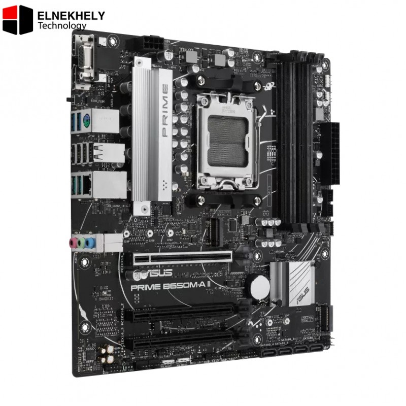 ASUS PRIME B650M-A II-CSM Micro-ATX Motherboard – DDR5, PCIe 5.0 M.2, 2.5Gb Ethernet, DisplayPort, HDMI, VGA, Rear USB 3.2 Gen 2, Front USB 3.2 Gen 1 Type-C, BIOS FlashBack, Aura Sync ASUS PRIME B650M-A II-CSM Micro-ATX Motherboard – DDR5, PCIe 5.0 M.2, 2.5Gb Ethernet, DisplayPort, HDMI, VGA, Rear USB 3.2 Gen 2, Front USB 3.2 Gen 1 Type-C, BIOS FlashBack, Aura Sync